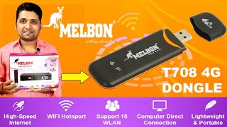 Melbon WiFi dongle is with all SIM supported  Melbon 4G wifi unboxing Review with Sahil Free Dish [upl. by Arua]