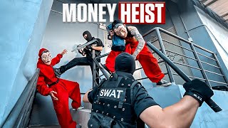 MONEY HEIST vs POLICE in REAL LIFE ll BAD FRIEND ll FULL VERSION Epic Parkour Pov Chase [upl. by Atinrehs217]