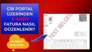 GİB PORTAL E ARŞİV FATURA NASIL KESİLİR E Arşiv Fatura Düzenleme [upl. by Say473]