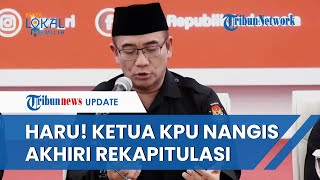 Tangis Ketua KPU Pecah Pimpin Doa seusai Selesaikan Rekapitulasi Pilpres 2024 Peluk Anggota KPU [upl. by Atiran]