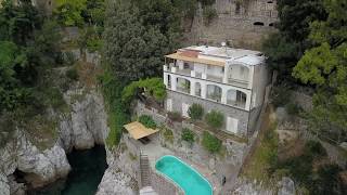 Amalfi Coast Seafront Property For Sale with parking guest home pool and boat access [upl. by Anailuy441]