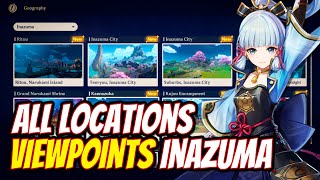 Viewpoints Inazuma all Locations  Genshin Impact 20 [upl. by Anits]