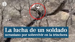 La impactante resistencia de un soldado ucraniano rodeado de prorrusos y explosiones [upl. by Tcideneb]