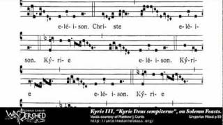 Kyrie III from Mass III Gregorian Chant [upl. by Mariande]