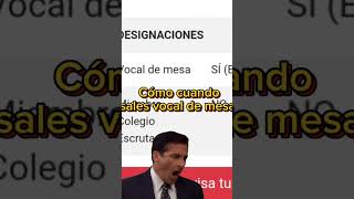 Cómo cuando te toca salir de vocal de mesa 🥲 vocaldemesa vocal elecciones chile meme [upl. by Fielding]