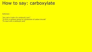 How to pronounce carboxylate by british speaker [upl. by Attenborough]