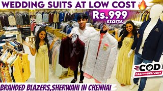 😍Wedding Suits at Low Cost  Branded Blazers Sherwani in Chennai  COD Available  Textiles India [upl. by Happ]