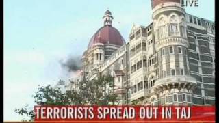 Indian TV footage of coordinated attacks on Mumbai [upl. by Marlie]