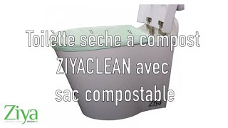 Toilette sèche à compost Ziyaclean avec sac compostable [upl. by Neil]