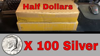 100 Silver Half Dollars Found in 2024  Coin Roll Hunting Half Dollars [upl. by Colly]