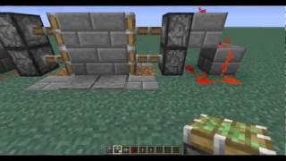 Minecraft Tutorial  Working Piston Doors with Pressure Plates [upl. by Stover]