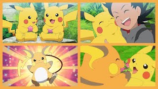 Goh catches Pikachu amp Gohs Pikachu Evolves into Raichu  Pokemon 2019Journeys Episode 35 REVIEW [upl. by Anirahs173]