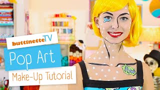 Pop Art Makeup  Tutorial  buttinette TV MAKEUP TUTORIAL [upl. by Htims]