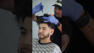 Brush Back Mullet hairstyle tutorial style barber haircut fyp shorts [upl. by Aliwt664]