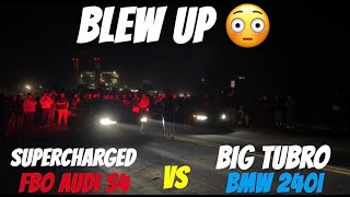 AUDI S4 VS BMW 240I CRAZY RACE 😳 [upl. by Eihctir]