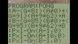 Pong Program on the TI 8384 Calculator [upl. by Aihsenek]