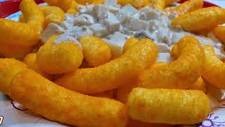 eat Cheetos Cheese Puffs with Canned Clam Chowder [upl. by Mays]