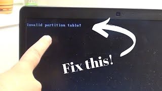 How to fix Invalid partition table error [upl. by Wenona36]