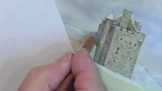 Castle in the Snow Tutorial  Pastel Pencils  Sneak Peek [upl. by Dracir101]