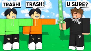 I Met TOXIC TWINS So I 1v2d Them Roblox Bedwars [upl. by Odrautse95]