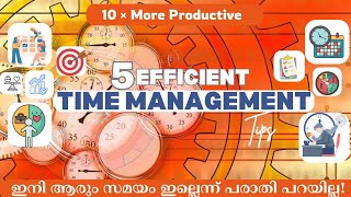 5 Effective Time Management tips to boost your productivity  Malayalam  Productivity series Ep1 [upl. by Dnalsor299]