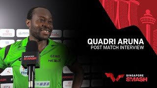 Quadri Aruna R16 Post Match Interview  Singapore Smash 2023 [upl. by Htenek]