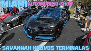 Bugatti Miami masinu show aplankome Naples Jusu Pirkiniai Savannah GA USA terminale AUDI SQ7 [upl. by Ainesy]