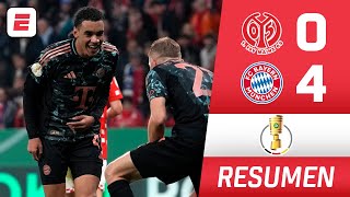 BAYERN MUNICH GOLEÓ 40 vs Mainz Avanzó a octavos de la COPA ALEMANA Hat trick MUSIALA  Resumen [upl. by Llehsam403]