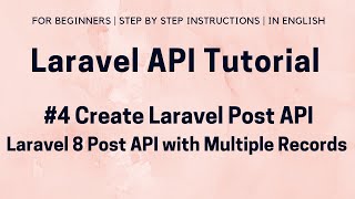 4 Laravel API Tutorial  Laravel API POST Array  Laravel API Return Array  Laravel Post API Json [upl. by Indys]