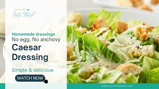 How to Make Caesar Dressing without anchovies or eggs No egg no fish Caesar dressing [upl. by Jopa33]