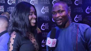 AFRIMA Awards 2019  Tuface  Awilo Longomba Red Carpet On Tv [upl. by Atekal]