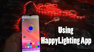 Bluetooth Control USB LED Strip Connecting and Using the HappyLighting App [upl. by Terti]