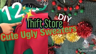 DIY UGLY Christmas Sweater  SHOP WITH ME  12 UGLY Sweater Ideas [upl. by Merrel]