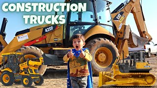 Construction Trucks for Kids  Excavator Bulldozer Skid Steer  Fun Educational Video for Toddlers [upl. by Hebe301]