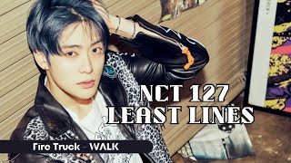 Every NCT 127 MV but it’s only the member with the least lines [upl. by Akcinehs]