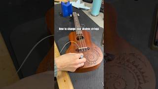 How to restring a ukulele ukulele stringchange guitartech ukuleletutorial restring [upl. by Lakin]