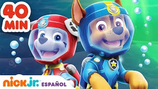 Paw Patrol Patrulla de cachorros  ¡40 minutos de los mejores rescates de la Patrulla Marina [upl. by Idell54]