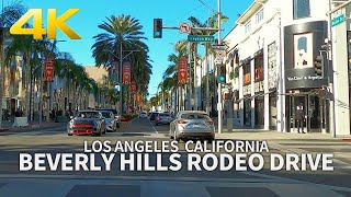 4K Driving West Los Angeles  Beverly Hills Rodeo Drive Luxury Shopping Street California USA [upl. by Paulson539]