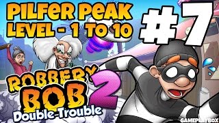 Robbery Bob 2  Pilfer Peak Level 110 Gameplay Video  Part 7 iOS Android [upl. by Eynttirb]