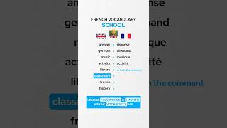 School French Vocabulary 🇫🇷 [upl. by Stacee160]