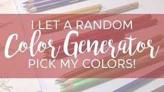 I let a RANDOM COLOR GENERATOR pick my colors  A PencilStash Tutorial [upl. by Uolymme]