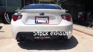 Quick comparison Stock BRZ exhaust vs Invidia N1 [upl. by Jos]