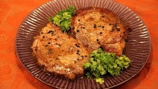 Rib Eye Peppercorn Steaks with Brandy Sauce [upl. by Triley]