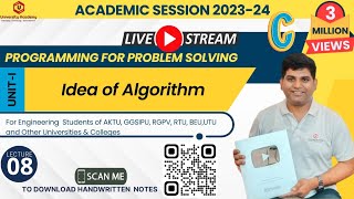 PPS8 Programming For Problem Solving What is Algorithm Computer Algorithm Largest Number [upl. by Sapowith380]