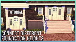 Sims 4 Tutorial  Connecting rooms w different foundation heights  Kate Emerald [upl. by Ardnaeel]