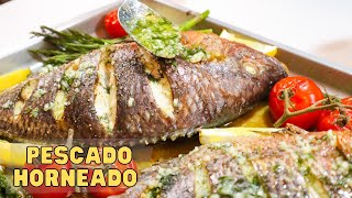 PESCADO ENTERO HORNEADO [upl. by Nosnor386]