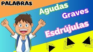 Palabras agudas graves y esdrújulas video educativo para niños [upl. by Alleunam749]