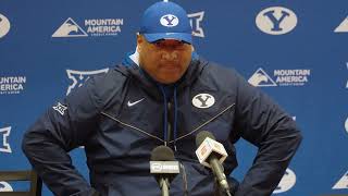 BYU Football  Postgame Press Conference  Oklahoma State  November 25 2023 [upl. by Marva]