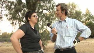 Hannah Gadsby interviewed on a golf course at 7am [upl. by Yenetruoc]