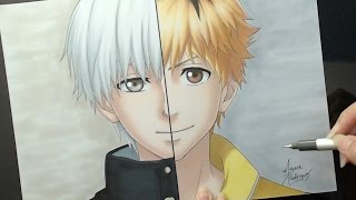 Speed Drawing  Kaneki  Hide Tokyo Ghoul [upl. by Lita566]